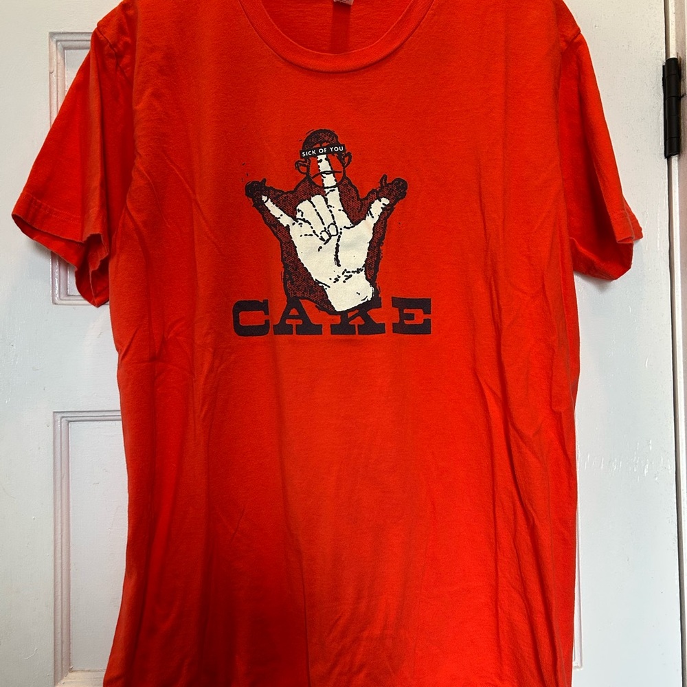 CAKE band Graphic Orange T-Shirt